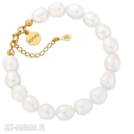 złota bransoletka z pereł naturalnych perły, perłami, perła