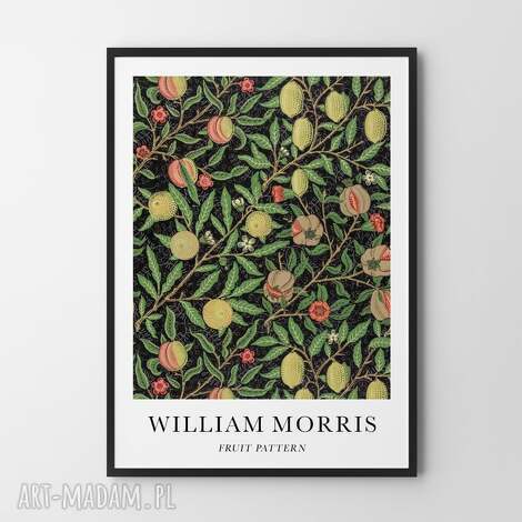 Morris v2 - plakat 40x50 cm do salonu z owocowym wzorem