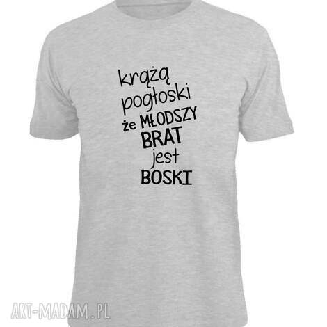 Koszulka z nadrukiem dla brata - prezent na urodziny (młodszy lub starszy)