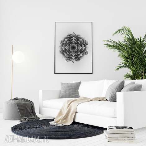 Mandala A1 Kwiaty - autorska grafika na matowym papierze