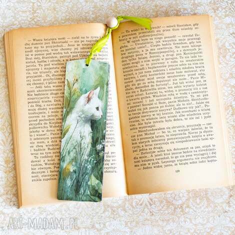 zakładka do książki - kot i myszka, kociara, dla niej niego