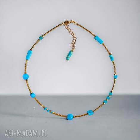 naszyjnik turquoise choker summer collection turkusowy