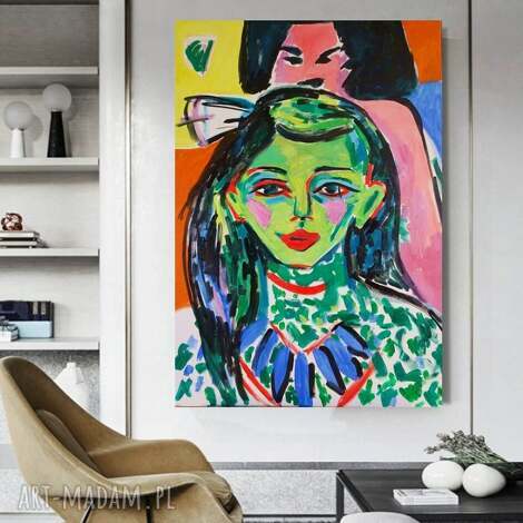 carmenlotsu obraz olejny ekspresjonizm dziewczyna ze wstążką salonu
