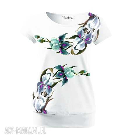 malowana bluzka na prezent koszulka damska, oryginalan, bawełniana