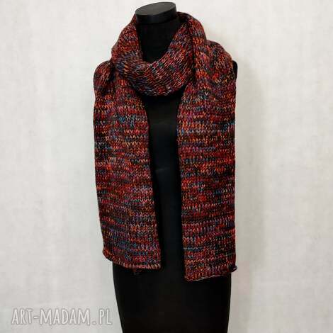hermina wielokolorowy ciepły szal, szal z wełny, prezent dla niego