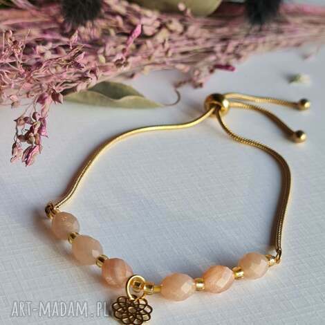 Bransoletka z kamieniem słonecznym - handmade