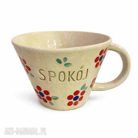 Ręcznie robiony kubek ceramiczny Papataj - filiżanka 150 ml na espresso