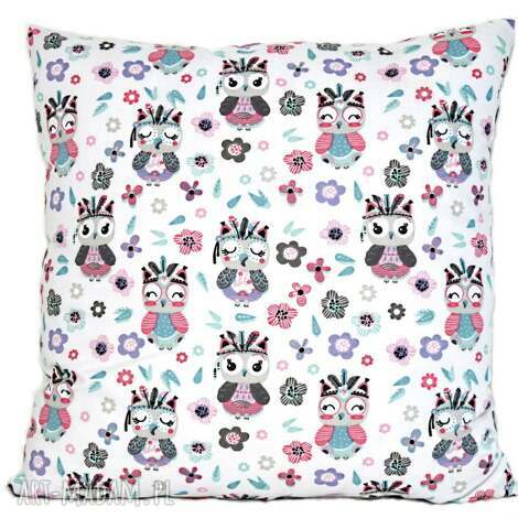 poduszka dekoracyjna premium dla dziecka przytulanka, bawełna, do domu sowa