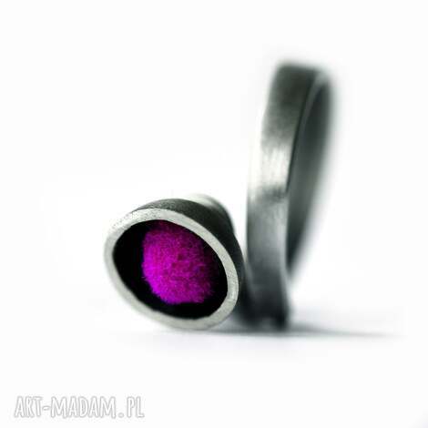 Srebrny pierścionek regulowany fuksja Shambala - srebro 925