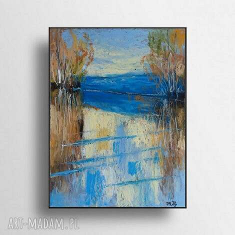 Pejzaż pastelami olejnymi - rysunek A5 z kredkami Van Gogh