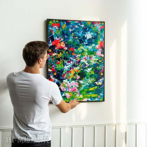 Obramowany plakat w czarnej ramie - abstrakcja malarska 30x40 cm (Hogstudio)