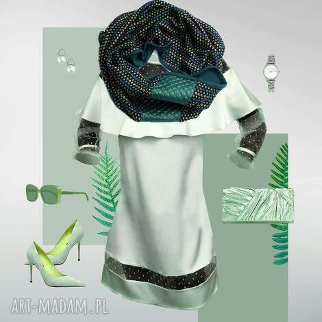 piękny komin szal leśna wróżka niezwykły szalik