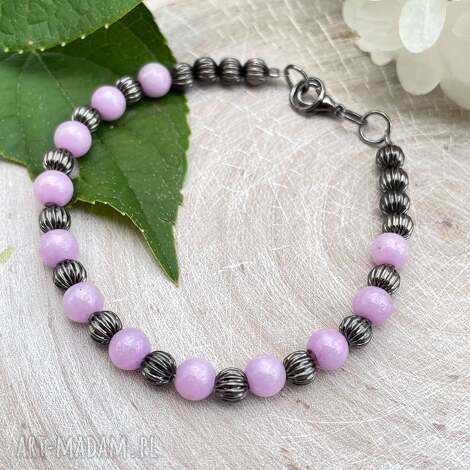 Bransoletka retro z pastelowym aragonitem - Herbarium Jewelry