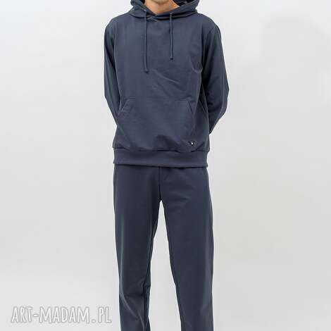 komplet dresowy męski - jaman grafit bluza z kapturem, spodnie męskie sportowe