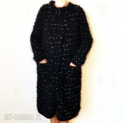 swetry prosty, elegancki sweter handmade, robiony na drutach ręcznie, gruby