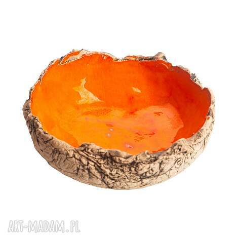 Miseczka ceramiczna do serwowania - ręcznie robiona z jasnej gliny