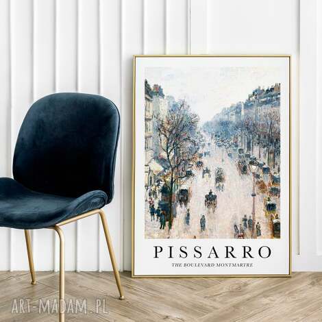 pissarro the boulevard montmartre - plakat 50x70 cm, paryż, paryż obraz