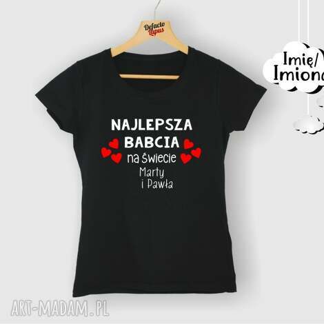 Koszulka z nadrukiem dla babci od wnuków - prezent