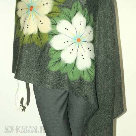 szaliki szal filcowany elegancki, damski puszysty prezent