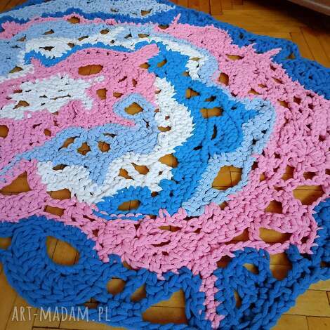 dywan freeform ze sznurka 5 mm bawełny