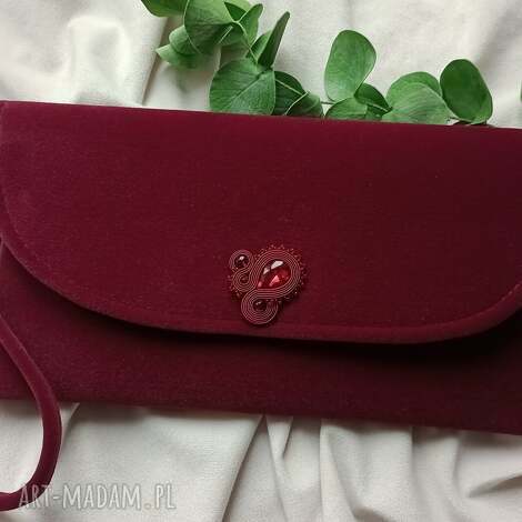 bordowa ciemnoczerwona bordo winna kopertówka torebka wesele przyjęcie komunia