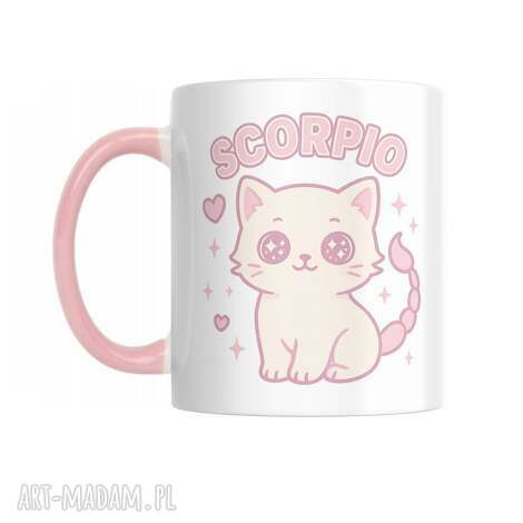 Kubek zodiakalny Skorpion - Kotek Scorpio 330 ml, mroczny urok