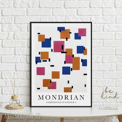 mondrian abstrakcja - plakat 40x50 cm salonu