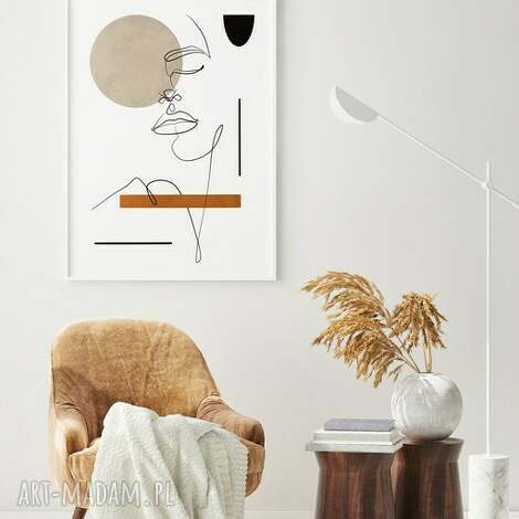 Nowoczesny plakat obraz Modern Line 50x70 cm B2 - Hogstudio do salonu i sypialni