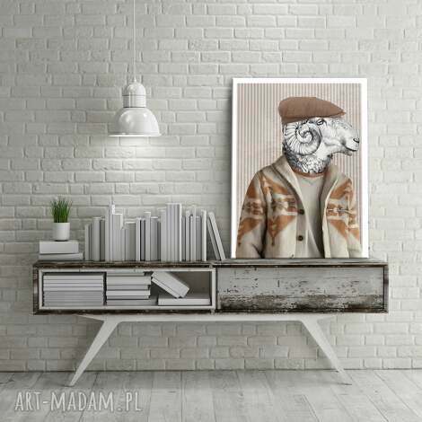 Nowoczesny obraz na płótnie Baran 60x80 cm - gotowy do zawieszenia 02605