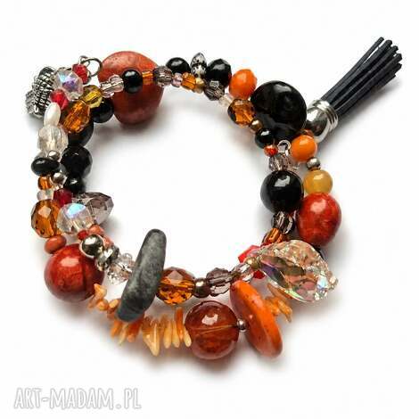 Bransoletka na drucie pamięciowym - kolorowa uniwersalna - handmade