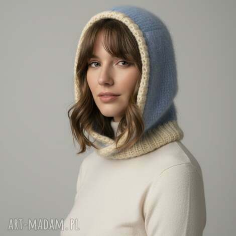 czapki balaclava alpaka merino, zima, moda, kominiarka, rękodzieło