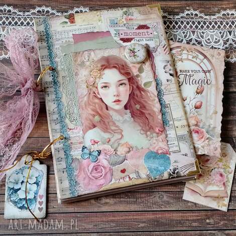 rezerwacja dla pani małgorzaty romantyczny notes pamiętnik w stylu vintage