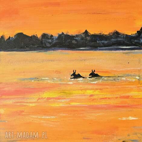 art-Madam.pl - Obraz akrylowy na płótnie Podlaska Przeprawa 50x40 cm, ręcznie malowany