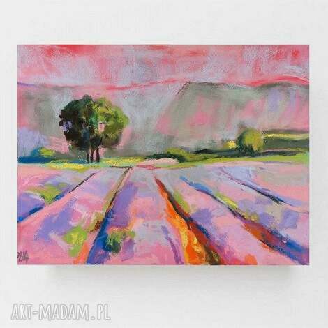 pejzaż - praca formatu 18/24 cm pastele