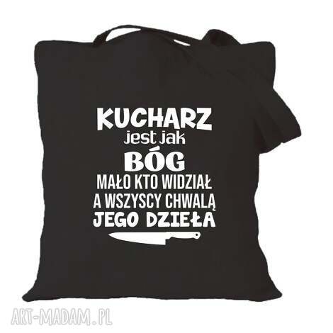 Torba bawełniana z nadrukiem dla kucharza lub kucharki - prezent na zakupy