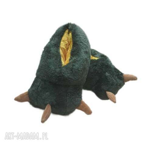 Zabawne kapcie Łapy Dinozaura z wełny merynos - roz. 28/29 (18,5 cm) - art-Madam.pl