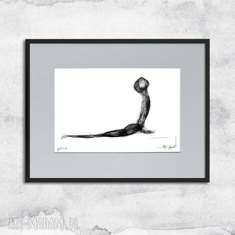grafika z ramą - joga nr 148 dekoracja na ścianę dla jogina, oryginalny