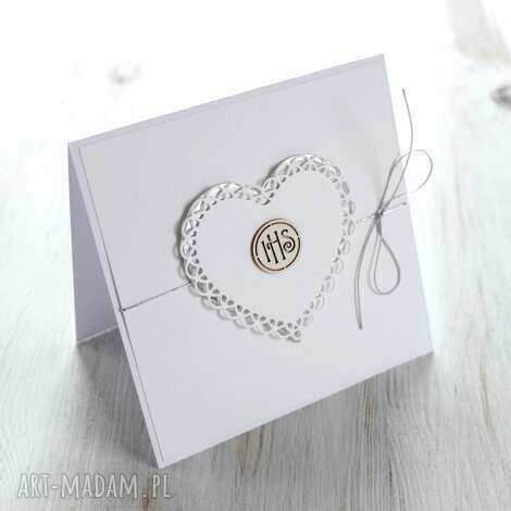 zaproszenie na komunię świętą hostią i sercem pierwsza