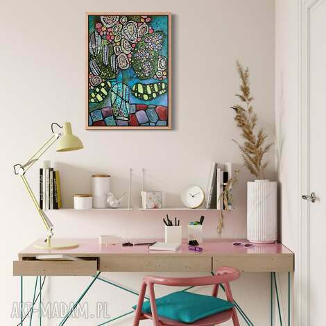 kwiatowy zgiełk - oryginał, abstrakcja, 4mara, prezent