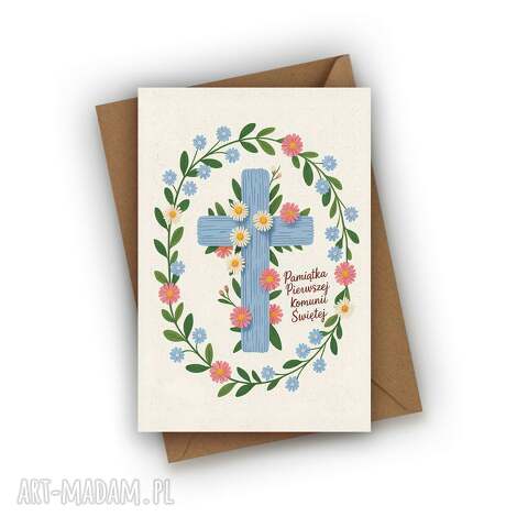 kartka na komunię - pamiątka pierwszej komunii świętej, pierwsza komunia święta