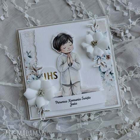 kartka komunijna kartka dla chłopca, prezent dla chłopca, dziewczynki