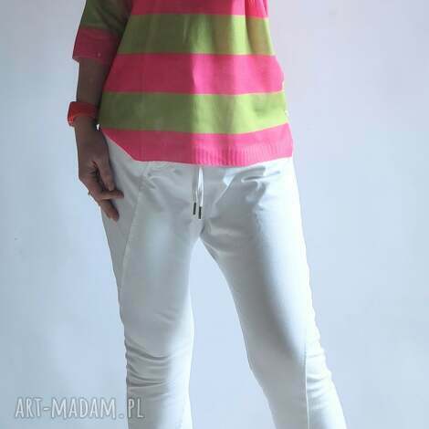 sweter oversize pasy,paski,paseczki na prezent, damski dzianiny