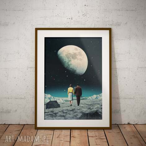 Plakat Razem A3 29,7x42 cm - romantyczny kolaż dla pary