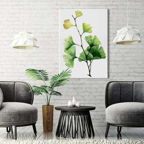 ludesign gallery obraz drukowany na płótnie roślina miłorząb japoński 50x70cm