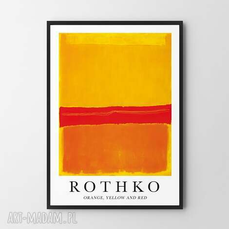 plakat mark rothko yellow red orange - format 30x40 cm salonu