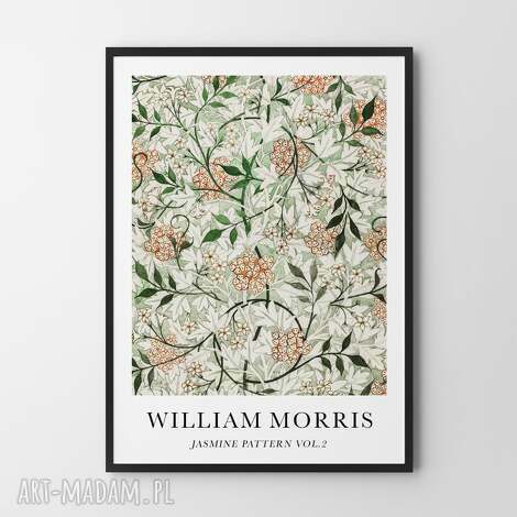 plakat morris jasmine pattern - format A4 z kwiatami dla kobiety