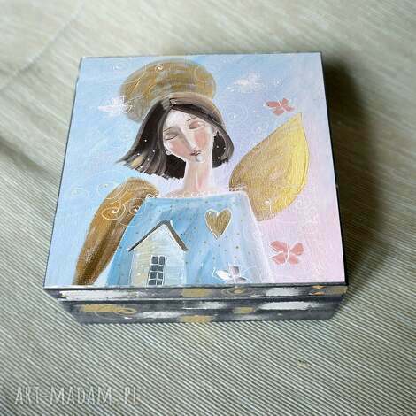 najważniejsze, gdzie stoi twój dom - szkatułka, anioł, anioł stróż