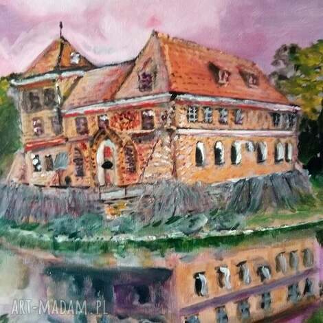 Zamek Oporów - obraz na płótnie 30x40 cm (akryl, tempera)
