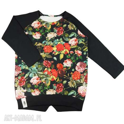 Bluza dziewczęca Kwiaty Cudi KIDS 110-128 - bawełna Oeko-Tex