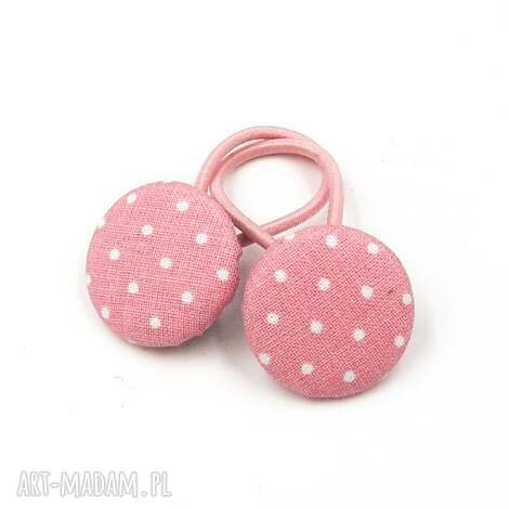Gumeczki do włosów w kropeczki Elena - pierwsze gumki dla dziewczynki, handmade
